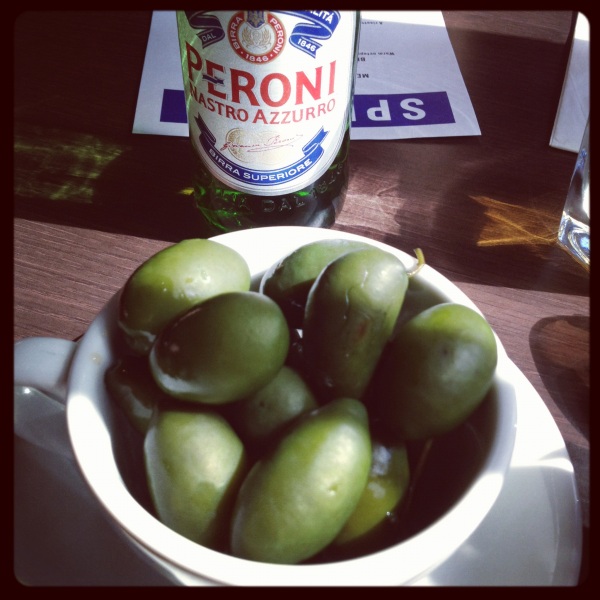green olives and peroni (mrscarmichael)